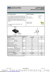AOTF18N65 datasheet pdf Alpha & Omega Semiconductor