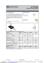 AOTF20N40 datasheet pdf Alpha & Omega Semiconductor