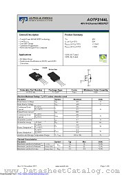 AOTF2144L datasheet pdf Alpha & Omega Semiconductor