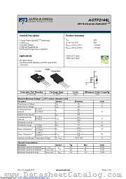 AOTF2146L datasheet pdf Alpha & Omega Semiconductor
