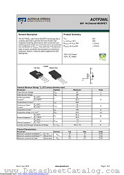 AOTF260L datasheet pdf Alpha & Omega Semiconductor