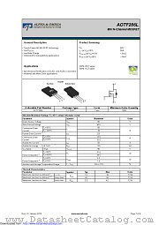 AOTF286L datasheet pdf Alpha & Omega Semiconductor