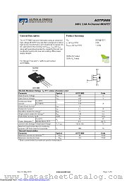 AOTF3N80 datasheet pdf Alpha & Omega Semiconductor