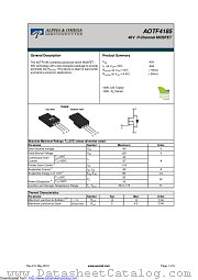 AOTF4185 datasheet pdf Alpha & Omega Semiconductor