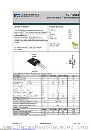 AOTF42S60L datasheet pdf Alpha & Omega Semiconductor