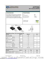 AOTF454L datasheet pdf Alpha & Omega Semiconductor