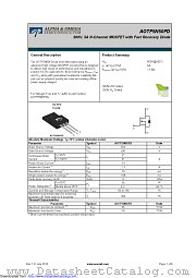 AOTF5N50FD datasheet pdf Alpha & Omega Semiconductor