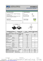 AOUS66414 datasheet pdf Alpha & Omega Semiconductor