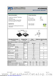 AOUS66920 datasheet pdf Alpha & Omega Semiconductor