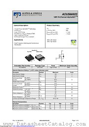 AOUS66923 datasheet pdf Alpha & Omega Semiconductor