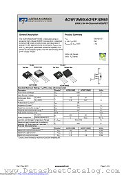 AOW10N65 datasheet pdf Alpha & Omega Semiconductor