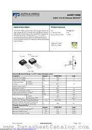 AOW11N60 datasheet pdf Alpha & Omega Semiconductor