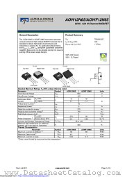 AOW12N65 datasheet pdf Alpha & Omega Semiconductor