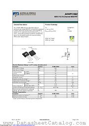 AOWF11N60 datasheet pdf Alpha & Omega Semiconductor