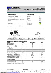 AOWF190A60 datasheet pdf Alpha & Omega Semiconductor