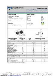 AOWF280A60 datasheet pdf Alpha & Omega Semiconductor