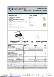 AOWF380A60C datasheet pdf Alpha & Omega Semiconductor