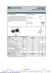 AOWF4N60 datasheet pdf Alpha & Omega Semiconductor