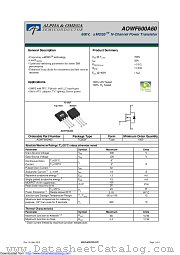 AOWF600A60 datasheet pdf Alpha & Omega Semiconductor