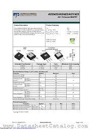 AOY423 datasheet pdf Alpha & Omega Semiconductor