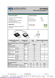 AOY66923 datasheet pdf Alpha & Omega Semiconductor