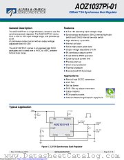 AOZ1037PI-01 datasheet pdf Alpha & Omega Semiconductor
