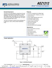 AOZ1212DI datasheet pdf Alpha & Omega Semiconductor