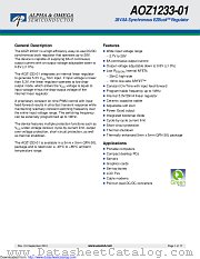 AOZ1233QI-01 datasheet pdf Alpha & Omega Semiconductor