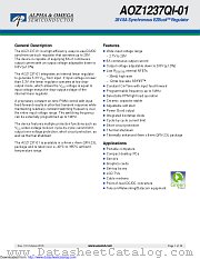 AOZ1237QI-01 datasheet pdf Alpha & Omega Semiconductor