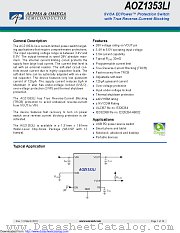 AOZ1353LI-01 datasheet pdf Alpha & Omega Semiconductor