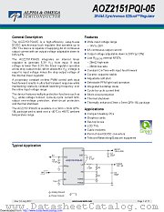 AOZ2151PQI-05 datasheet pdf Alpha & Omega Semiconductor