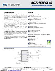 AOZ2151PQI-10 datasheet pdf Alpha & Omega Semiconductor
