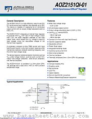 AOZ2151QI-01 datasheet pdf Alpha & Omega Semiconductor