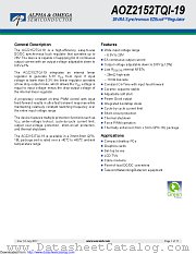 AOZ2152TQI-19 datasheet pdf Alpha & Omega Semiconductor