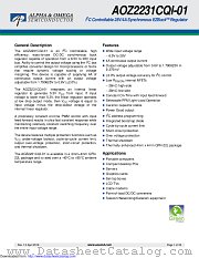 AOZ2231CQI-01 datasheet pdf Alpha & Omega Semiconductor
