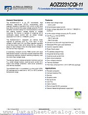 AOZ2231CQI-11 datasheet pdf Alpha & Omega Semiconductor
