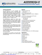 AOZ2233CQI-12 datasheet pdf Alpha & Omega Semiconductor
