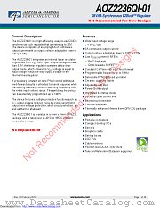 AOZ2236QI-01 datasheet pdf Alpha & Omega Semiconductor