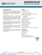 AOZ2253TQI-20 datasheet pdf Alpha & Omega Semiconductor