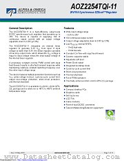 AOZ2254TQI-11 datasheet pdf Alpha & Omega Semiconductor