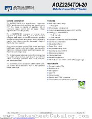AOZ2254TQI-20 datasheet pdf Alpha & Omega Semiconductor