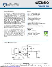 AOZ5039QI datasheet pdf Alpha & Omega Semiconductor