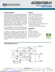 AOZ5047QIS-01 datasheet pdf Alpha & Omega Semiconductor