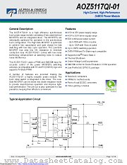 AOZ5117QI-01 datasheet pdf Alpha & Omega Semiconductor