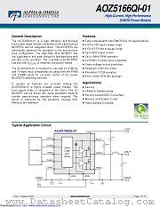 AOZ5166QI-01 datasheet pdf Alpha & Omega Semiconductor