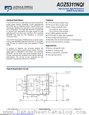 AOZ5311NQI datasheet pdf Alpha & Omega Semiconductor
