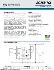AOZ5517QI datasheet pdf Alpha & Omega Semiconductor