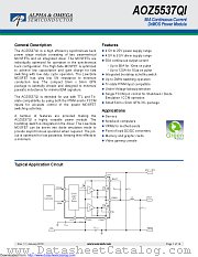 AOZ5537QI datasheet pdf Alpha & Omega Semiconductor