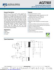 AOZ7503GAI datasheet pdf Alpha & Omega Semiconductor