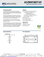 AOZ8651BDT-03 datasheet pdf Alpha & Omega Semiconductor